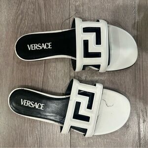 Versace 10mm Greca Maze Sandal Calf